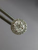 ESTATE .55CT DIAMOND 14K WHITE GOLD ROUND PRINCESS & MARQUISE HALO STUD EARRINGS