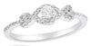 ESTATE .28CT DIAMOND 14KT WHITE GOLD 3D CLASSIC SOLITAIRE INFINITY LOVE RING