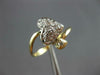 ESTATE .10CT DIAMOND 14KT 2 TONE GOLD DOUBLE HEART CRISS CROSS LOVE RING #27301