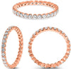 1.0CT DIAMOND 14KT ROSE GOLD ROUND SHARED PRONG LUCIDA ETERNITY ANNIVERSARY RING