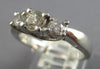 ESTATE .82CT DIAMOND 14KT WHITE GOLD 3D CLASSIC 3 STONE LUCIDA ENGAGEMENT RING
