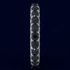 2.53CT BLACK DIAMOND 14KT WHITE GOLD 3D ROUND ETERNITY WEDDING ANNIVERSARY RING