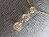 1.20CT FANCY YELLOW DIAMOND 14KT YELLOW GOLD ROUND 3 STONE BEZEL LARIAT NECKLACE