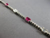 3.88CT DIAMOND & AAA RUBY 14KT WHITE GOLD OVAL ROUND & BAGUETTE TENNIS BRACELET