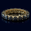 5.27CT BLACK DIAMOND 14KT YELLOW GOLD 3D SHARED PRONG WEDDING ANNIVERSARY RING
