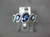1.83CT DIAMOND & AAA SAPPHIRE 18KT WHITE GOLD OVAL & ROUND 5 STONE INFINITY RING