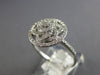 ESTATE WIDE .33CT DIAMOND 14KT WHITE GOLD 3D FLOWER STAR OF DAVID HALO FUN RING