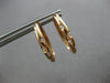 ESTATE .13CT DIAMOND 18KT ROSE GOLD 3D ROUND ETOILE OVAL HOOP HANGING EARRINGS