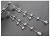 .86CT DIAMOND 14KT WHITE GOLD 3D CLASSIC BY THE YARD CHANDELIER HANGING EARRINGS