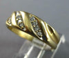 WIDE .20CT DIAMOND 14KT YELLOW GOLD 3D MULTI ROW SWIRL WEDDING ANNIVERSARY RING