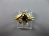 .30CT DIAMOND & AAA SAPPHIRE 14KT 2 TONE GOLD ROUND MARQUISE & BAGUETTE FUN RING