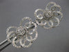 ESTATE LARGE 1.80CT DIAMOND 14K WHITE GOLD CLASSIC FLOWER FILIGREE STUD EARRINGS