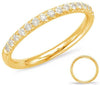 .27CT DIAMOND 14K YELLOW GOLD 3D CLASSIC ROUND PAVE COMFORT FIT ANNIVERSARY RING