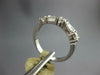 ESTATE .76CT DIAMOND 14K WHITE GOLD 3D ROUND & BAGUETTE WEDDING ANNIVERSARY RING