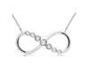 .22CT DIAMOND 14KT WHITE GOLD CLASSIC ROUND GRADUATING JOURNEY INFINITY NECKLACE