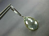 6.0CT AAA GREEN AMETHYST 14KT WHITE GOLD PEAR SHAPE LEVER BACK HANGING EARRINGS