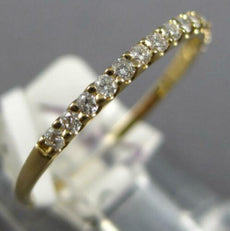 ESTATE .19CT DIAMOND 14KT YELLOW GOLD 3D CLASSIC 1.5MM SEMI ETERNITY LOVE RING