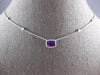 1.01CT DIAMOND & AAA AMETHYST 14KT WHITE GOLD CUSHION & ROUND FILIGREE NECKLACE