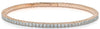 ESTATE 1.67CT DIAMOND 14KT ROSE GOLD ROUND CLASSIC ETERNITY TENNIS CUFF BRACELET