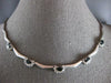 4.65CT DIAMOND & AAA SAPPHIRE 14KT WHITE GOLD MULTI FLOWER BY THE YARD NECKLACE