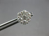 ESTATE LARGE 1.50CT DIAMOND 14KT WHITE GOLD FLOWER INVISIBLE SCREWBACK EARRINGS
