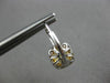 3.22CT DIAMOND & AAA CITRINE 14KT WHITE GOLD CUSHION & ROUND LEVERBACK EARRINGS