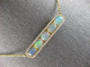 LARGE 3.88CT DIAMOND & AAA AUSTRALIAN OPAL 14K YELLOW GOLD OVAL 5 STONE NECKLACE