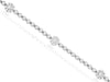ESTATE 2.0CT DIAMOND 14KT WHITE GOLD 3D FLOWER CLASSIC TENNIS BRACELET