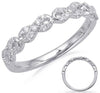 ESTATE .20CT DIAMOND 14KT WHITE GOLD 3D CLASSIC MULTI INFINITY ANNIVERSARY RING