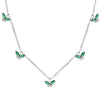 1.08CT DIAMOND & AAA EMERALD 14K ROSE GOLD MARQUISE & ROUND BY THE YARD NECKLACE