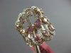 LARGE 3.05CT WHITE & PINK DIAMOND 18KT WHITE & ROSE GOLD MULTI SHAPE SWIRL RING