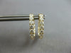 1.45CT DIAMOND 14KT YELLOW GOLD 3D ROUND INSIDE OUT OVAL HUGGIE HANGING EARRINGS
