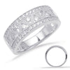 .62CT DIAMOND 14KT WHITE GOLD 3D ROUND OPEN FILIGREE TRIANGULAR ANNIVERSARY RING