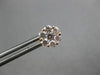 ESTATE 1.0CT DIAMOND 18KT ROSE GOLD 3D CLASSIC FLOWER INVISIBLE STUD EARRINGS