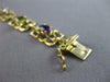 LARGE 8.26CT AAA MULTI GEMS 18KT YELLOW GOLD TRIANGULAR FILIGREE BRACELET #27535