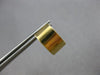 WIDE 14KT YELLOW GOLD 3D MATTE & SHINY CRISS CROSS OVAL HUGGIE HANGING EARRINGS