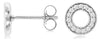 ESTATE .18CT DIAMOND 14KT WHITE GOLD 3D CIRCLE OF LIFE FILIGREE STUD EARRINGS
