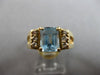 1.48CT DIAMOND AND AAA AQUAMRINE 14KT YELLOW GOLD EMERALD CUT ENGAGEMENT RING