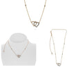 .44CT WHITE & MOCHA DIAMOND 14KT ROSE GOLD 3D DOUBLE HEART BY THE YARD NECKLACE