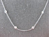 ESTATE .50CT DIAMOND BY THE YARD 14KT WHITE GOLD 3D CLASSIC FUN LOVE NECKLACE