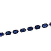 14.71CT DIAMOND & AAA SAPPHIRE 14KT WHITE GOLD 3D OVAL & ROUND TENNIS BRACELET