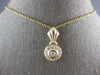 ESTATE 6.07CT DIAMOND 14KT WHITE GOLD 3D FLOWER CROWN SOLITAIRE FLOATING PENDANT