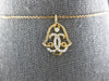 ESTATE .13CT DIAMOND 14KT ROSE GOLD 3D ROUND FILIGREE BELL FUN FLOATING PENDANT