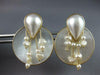 EXTRA LARGE AAA MABE PEARL 14KT YELLOW GOLD 3D TEAR DROP HANGING EARRINGS #27533