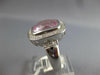 4.15CT DIAMOND & AAA PINK QUARTZ 14K WHITE GOLD CUSHION & ROUND MULTI HEART RING