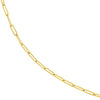 ESTATE LONG 14KT YELLOW GOLD 3D CLASSIC OVAL LINK FUN NECKLACE