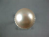 EXTRA LARGE .46CT DIAMOND & AAA PINK SOUTH SEA PEARL 18KT ROSE GOLD 3D HALO RING