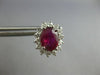 2.65CT DIAMOND & AAA RUBY 14KT WHITE GOLD 3D OVAL & ROUND FLOWER EARRINGS #27736