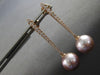 LARGE .43CT DIAMOND & AAA PINK SOUTH SEA PEARL 18K ROSE GOLD 3D JOURNEY EARRINGS