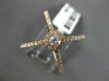 ESTATE LARGE .67CT DIAMOND 14KT ROSE GOLD ROUND HALO CRISS CROSS INFINITY RING